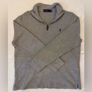 Polo Ralph Lauren Gray Quarter-Zip Pullover Size L